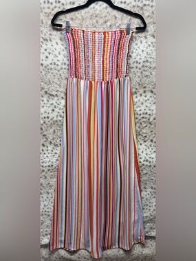 T.I.M.I.N.G STRIPED MAXI DRESS